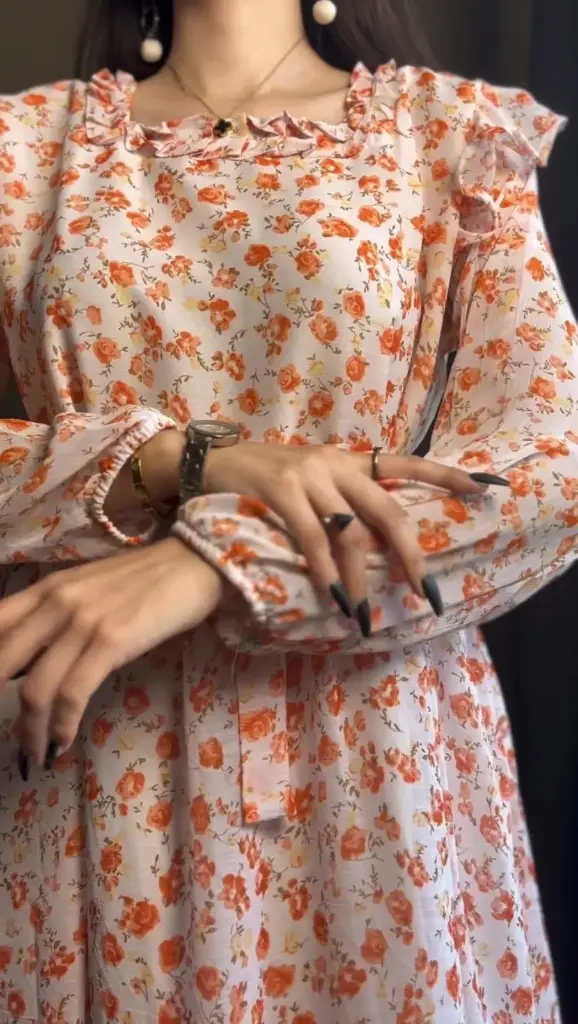 Chiffon Printed Frock