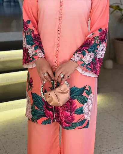 2 pcs Printed Silk