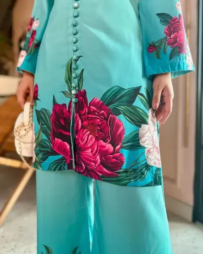 2 pcs Printed Silk