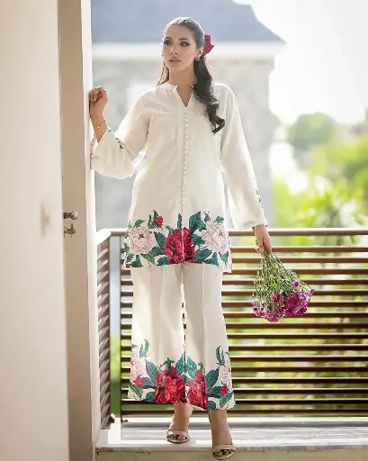 2 pcs Printed Silk
