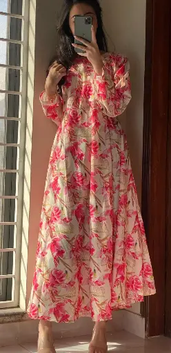FLORAL Swiss lawn dress